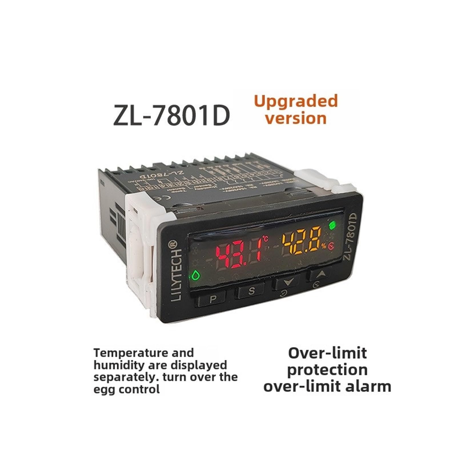 ZL-7801D, Jajko, Kontroler Inkubatora, Termostat Higrostatowy, Kontroler Temperatury I Wilgotności Do samodzielnego montażu