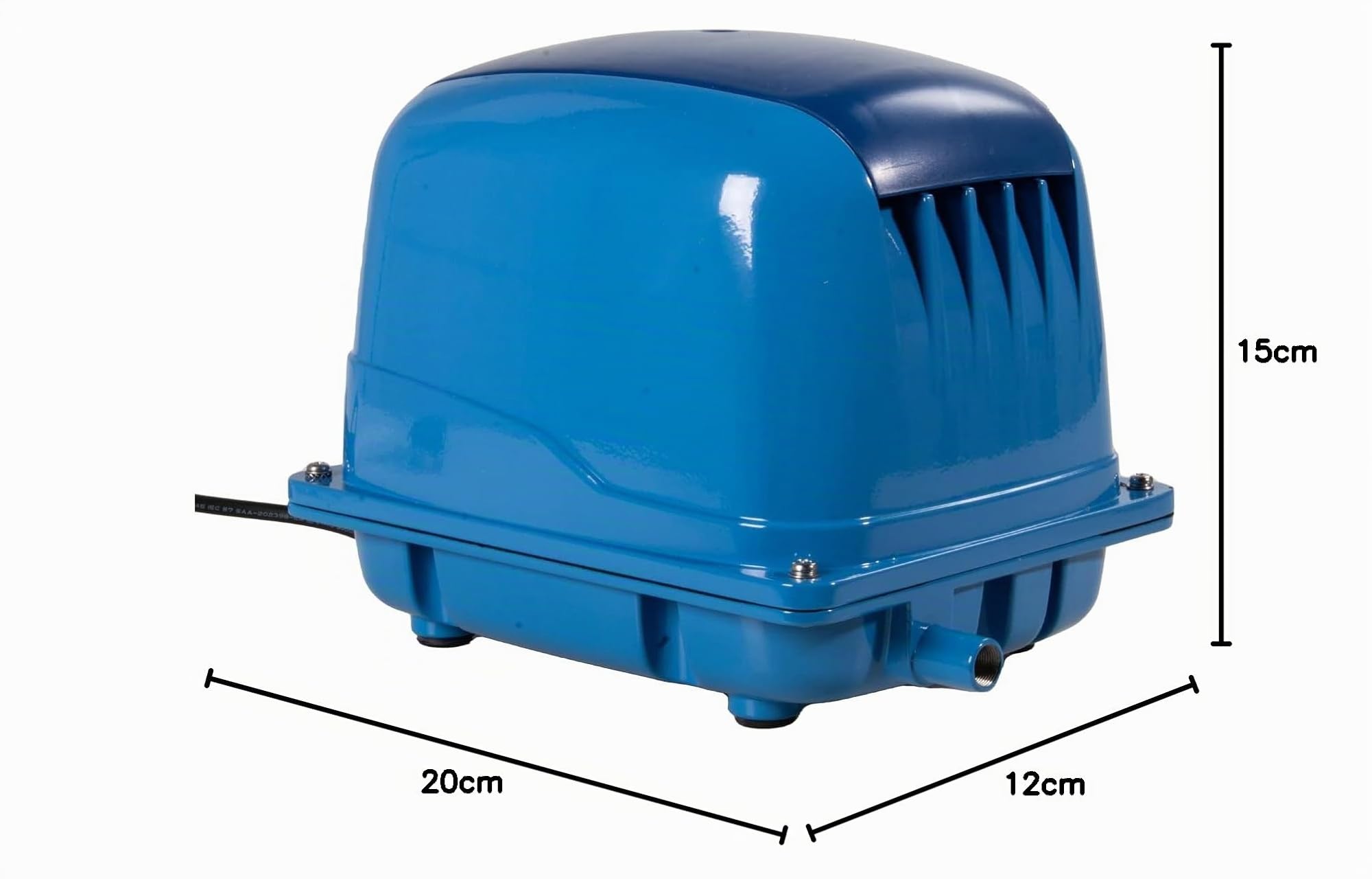 Aquaforte Ap-45 Pompe à Air, 25 Watt, max. Pression 3,0 m, Convient aux Piscines et Bassins jusqu'à 28m3, Poissons max. 24.000 Litres, Koi max. 12.000 Litres, 2,9 Kg, Sortie 16,5 mm.