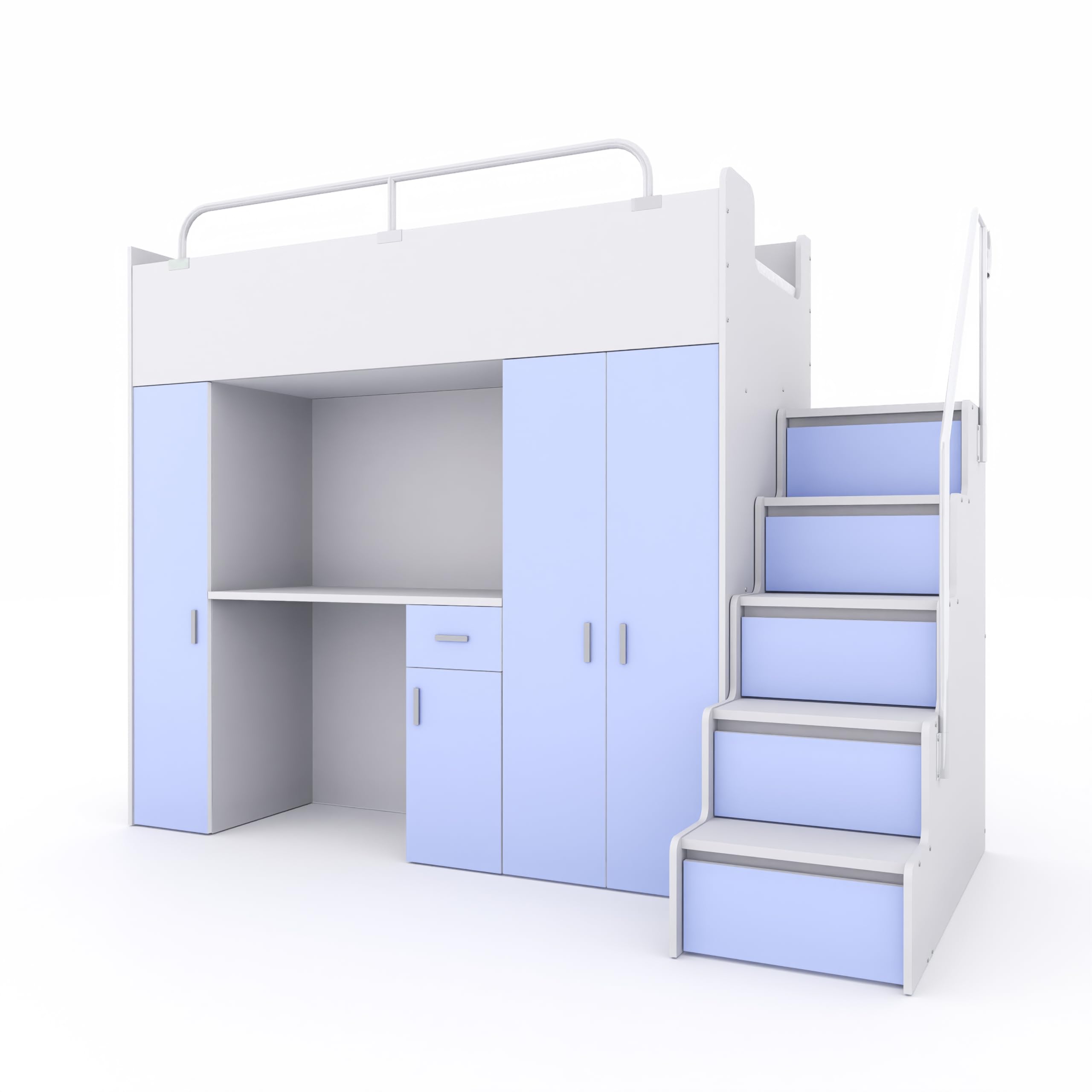 Treppe zum Hochbett Etagenbett JSM-4 MATT mit 5 Schubladen