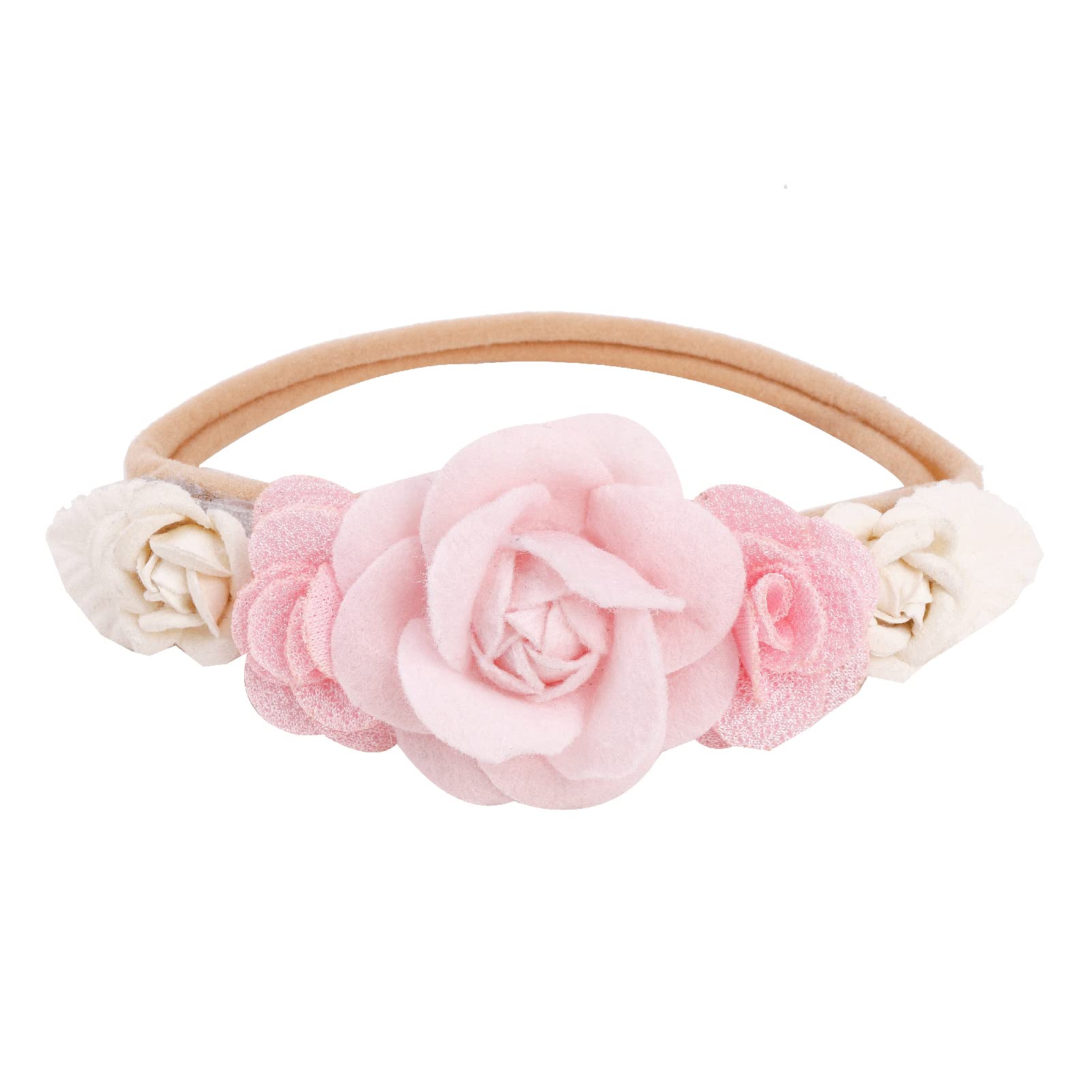 Diademas de flores para bebé niña, accesorios para el pelo, banda elástica para el pelo, corona hecha a mano, regalos de cumpleaños para niñas recién nacidas, bebés, 3 piezas