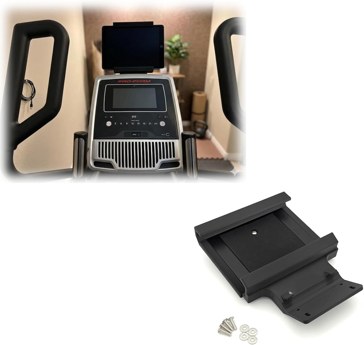 Tablet and Phone Mount Compatible with NordicTrack T Series Treadmills, A Hands Free Device Stand Designed Specifically for Home Fitness