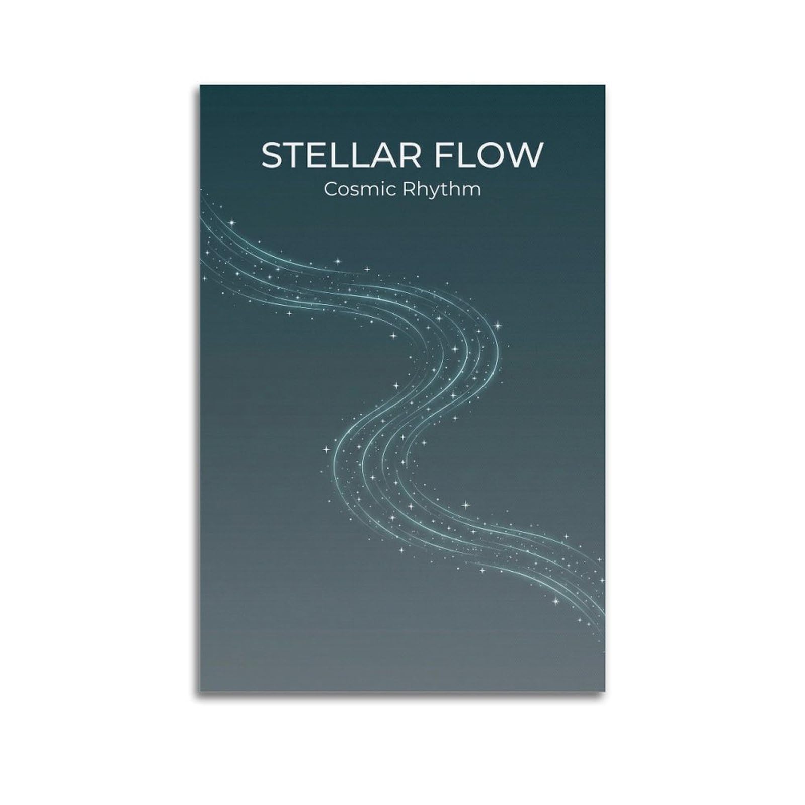 Zen Space Poster Stellar Flow Cosmic Rhythm Mindfulness Meditation Modern Decorative Canvas Prints - Ideal Wall Art for Family, Man Cave, Game Room, Boys & Girls Bedroom 20x30inch(50x75cm)