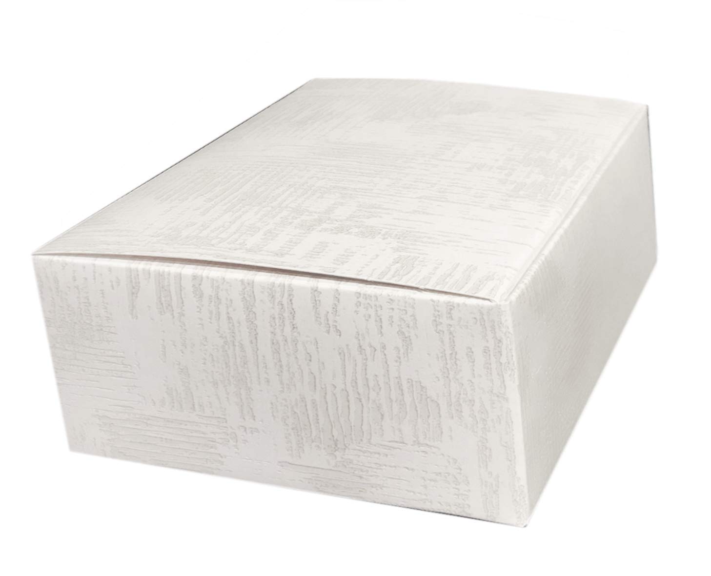 LE GEMME DI VENEZIA n.60 Scatola Trasparente e cartoncino Pelle Bianco Duo PVC cm 10x10 Alta 9 - Confezione Regalo Matrimonio testimoni Made in Italy 14431