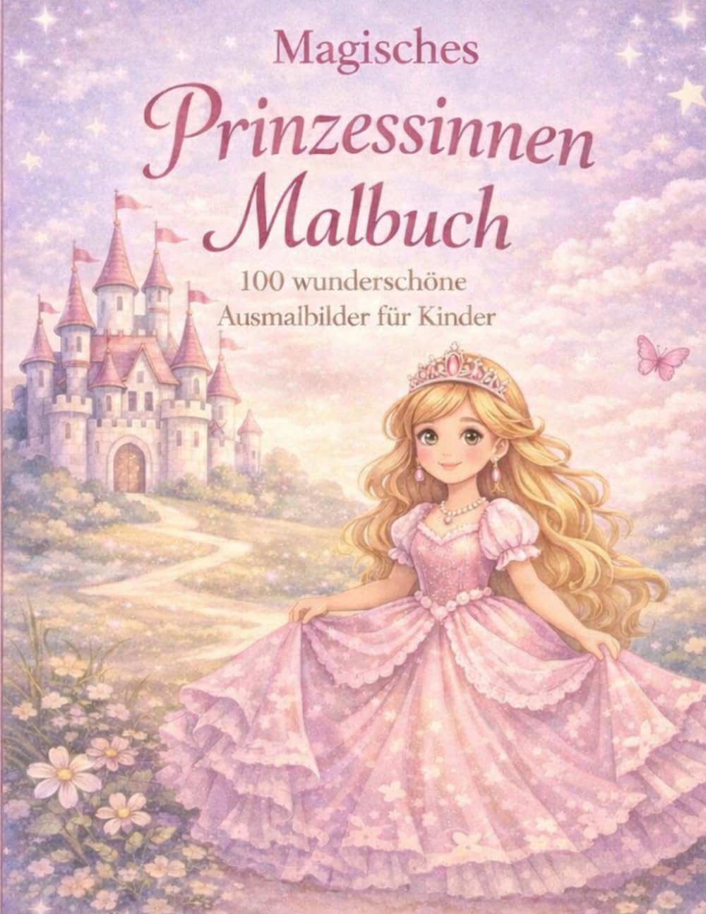 Magisches Prinzessinnen Malbuch: 100 wunderschöne Ausmalbilder für Kinder
