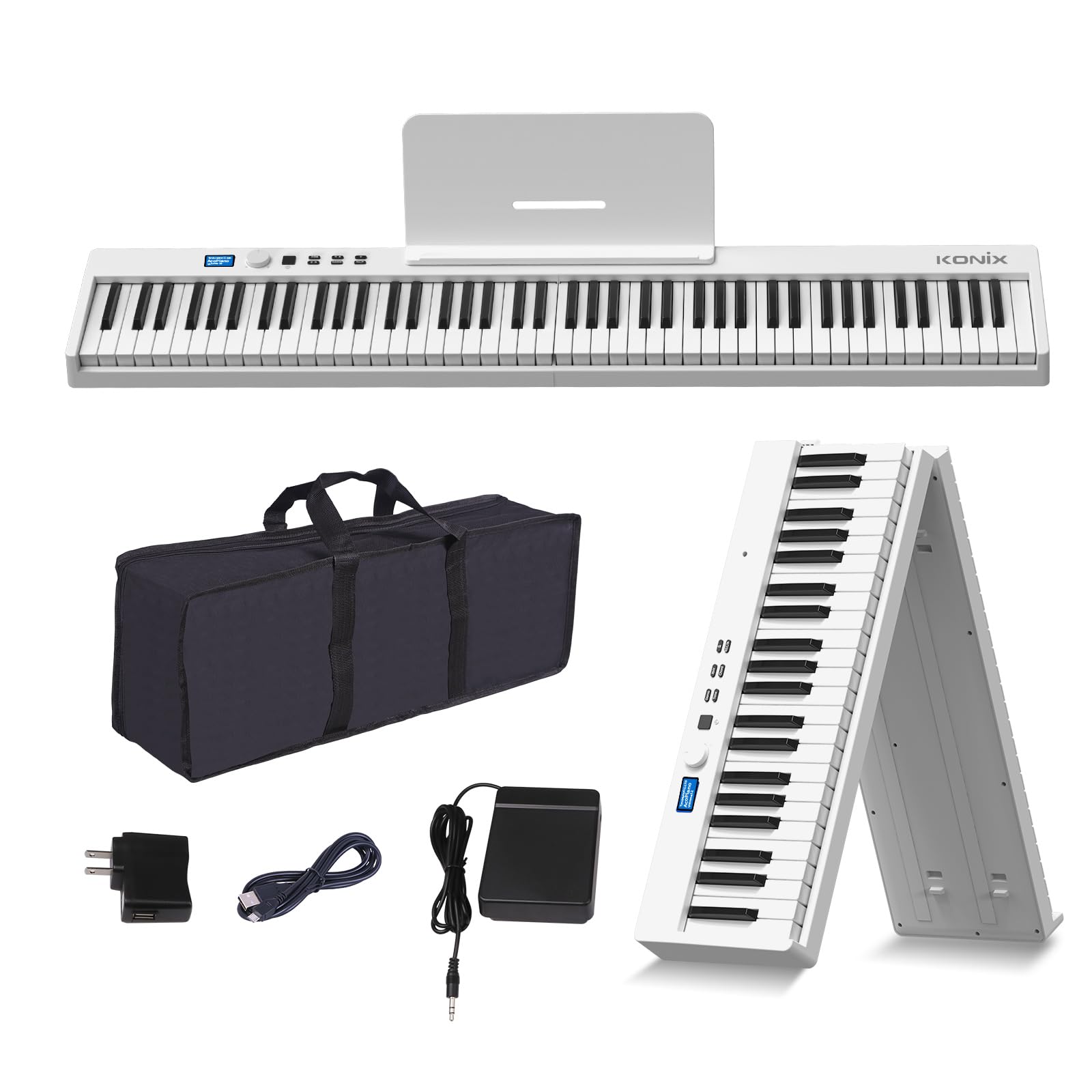 Amazon.com: KONIX Folding Piano Keyboard, 88 Key Full Size
