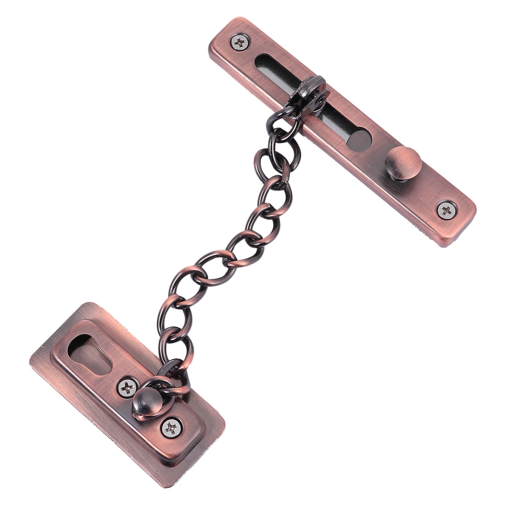 Cerrojo de cadena para puerta de acero inoxidable con diseño grueso y base reforzada