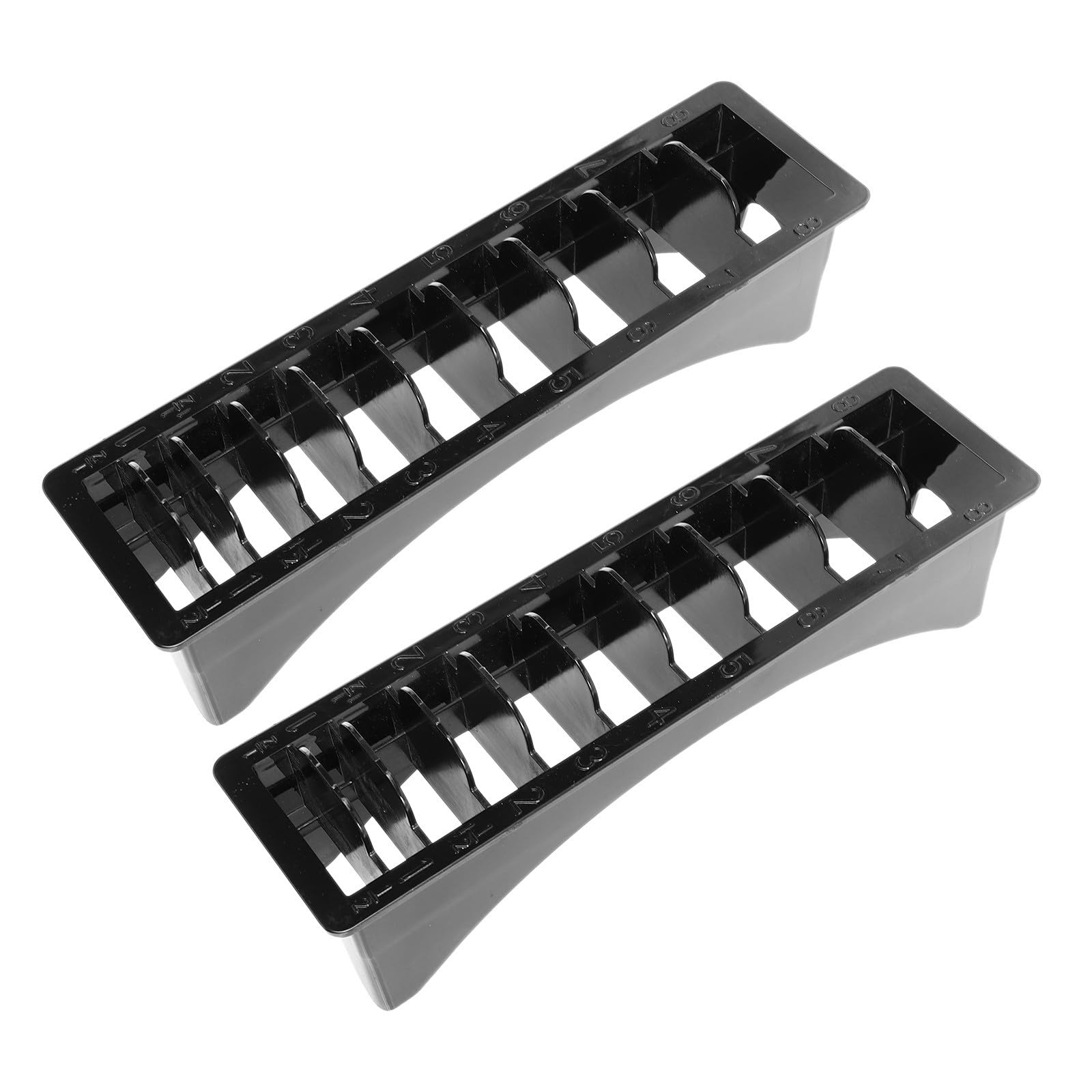 Caja organizadora para 2 peines guía de corte en ABS negro resistente y estable de Toyvian