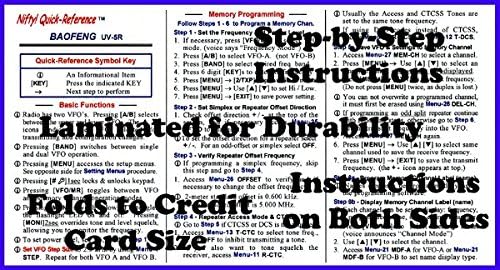 Baofeng UV-5R Series Tri-Folded Reference Card by Nifty Accessories