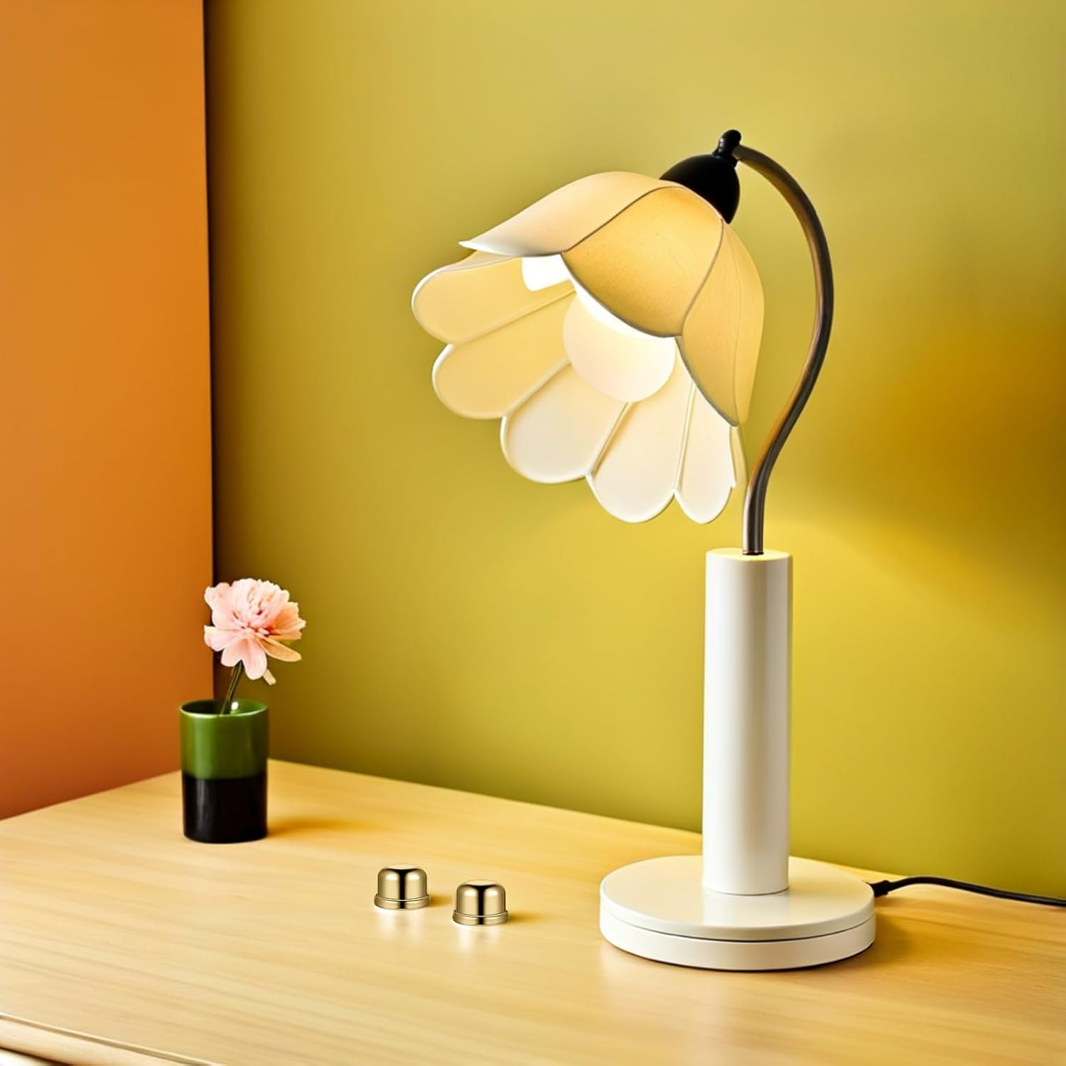10pcs Gold Lamp Finial Caps Decorative Screw-on Lamp Shade Toppers for Table and Floor Harp Accessories