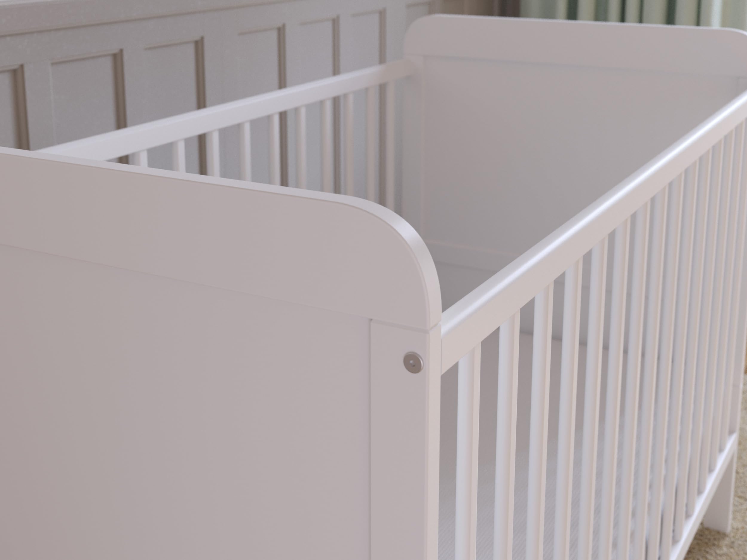 Love For Sleep Lit Bebe Evolutif avec Matelas - Lit Bebe 120x60 cm Bois avec Matelas - Lit Bébé Lit Bois Blanc, Lit Bébé Set Complet Lit Evolutif Bebe