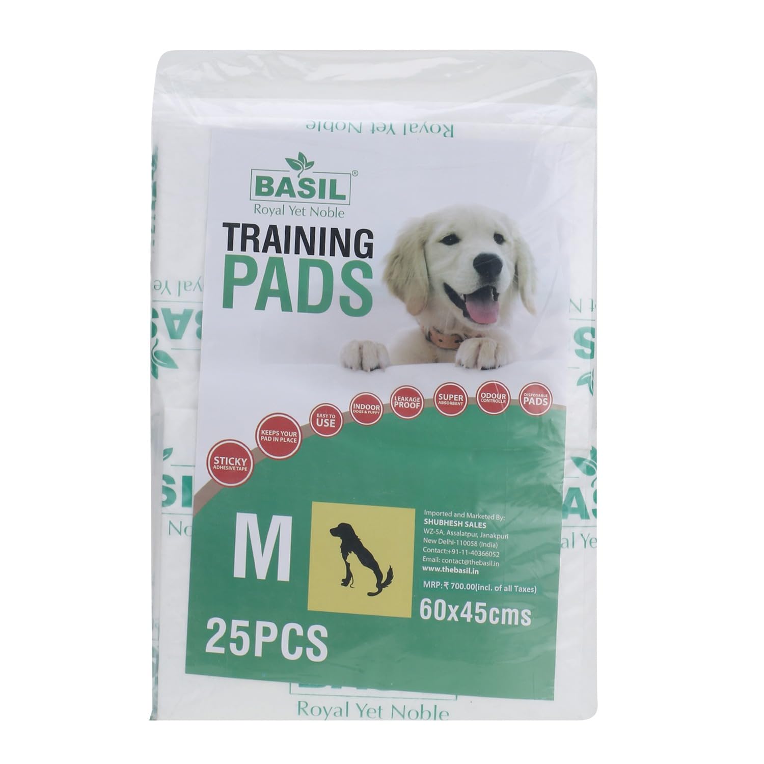 Waggytails Basil Training Pads for Dogs | Pee Pads Medium 25 Pieces in a Packet | 45 x 60 CM | Super Absorbent Dog Pad | Toilet Trainer Pads for Pet | Poop Mats (Pack of 2) (B0D7D8SGX5) Amazon Price History, Amazon Price Tracker