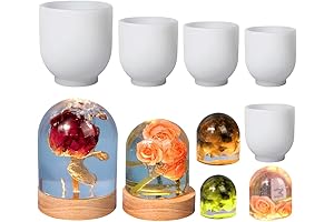 5PCS Cloche Dome Resin Silicone Mold Kit