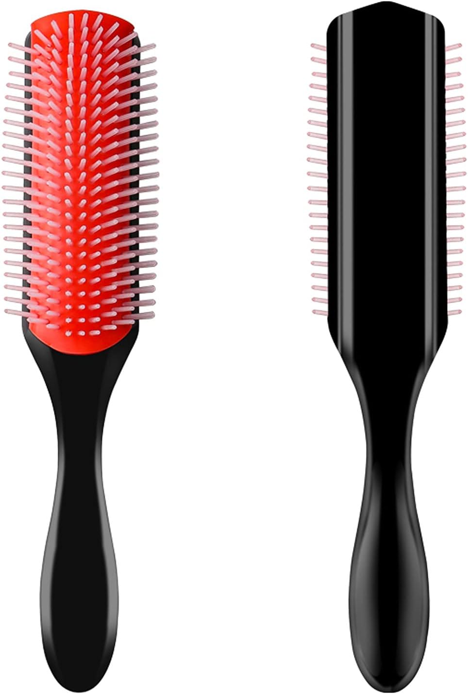 Hair Brush, Styling Brush 9-Row Cushion Hair Brush for Separating, Shaping, Defining Curls, Blow-Drying, Styling, Detangling,Use conditioner on wet hair to create smooth curly hair.