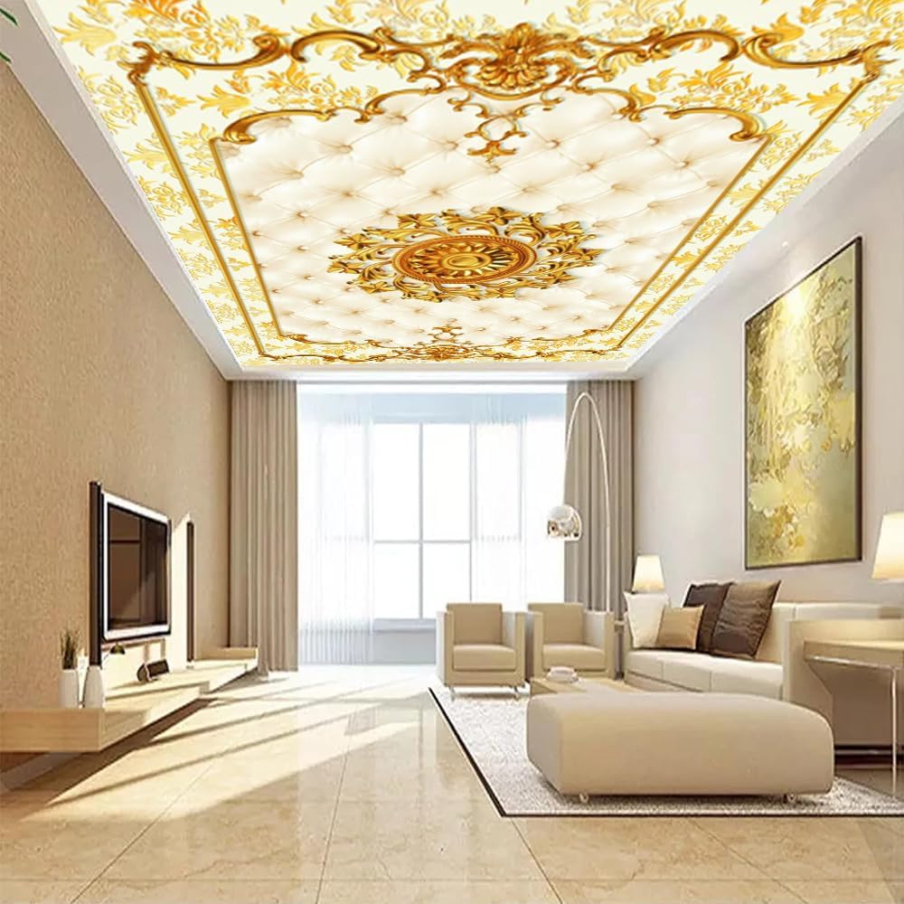 Custom Ceiling Sky Wall Mural Cloud Self-Adhesive Wallpaper Kids Room Bedroom Living Room Ceiling Backdrop Wall Mural