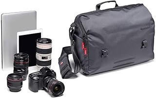 Manfrotto Borsa Messenger Manhattan Speedy 30, Multiuso, per Trasporto Macchina Fotografica e Accessori, in Tessuto Idrorepellente, Zaino Macchina Fotografica con Vano PC e Tablet, con Porta Treppiede