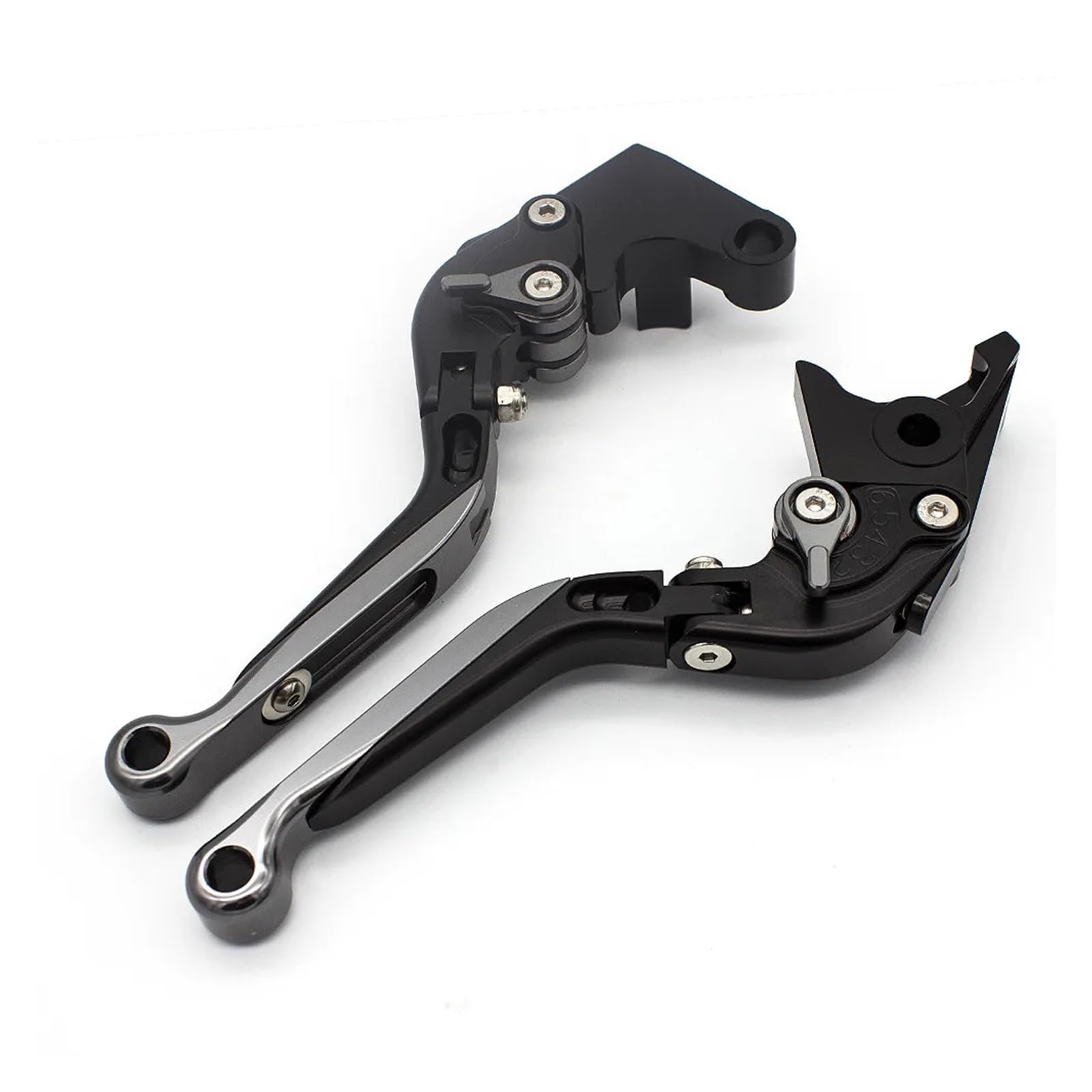 Twixral Motorbike Brake Levers for Royal CNC Adjustable Motorcycle Folding Extendable Brake Clutch Lever Handle Accessories(G-Gray)