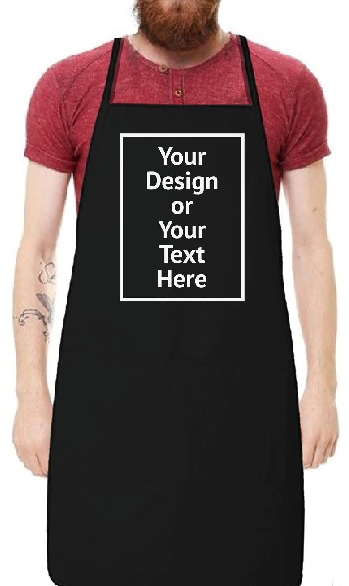Personalized Apron For Men - Chef Cook Custom Your Design Photo Picture Text DIY Gifts