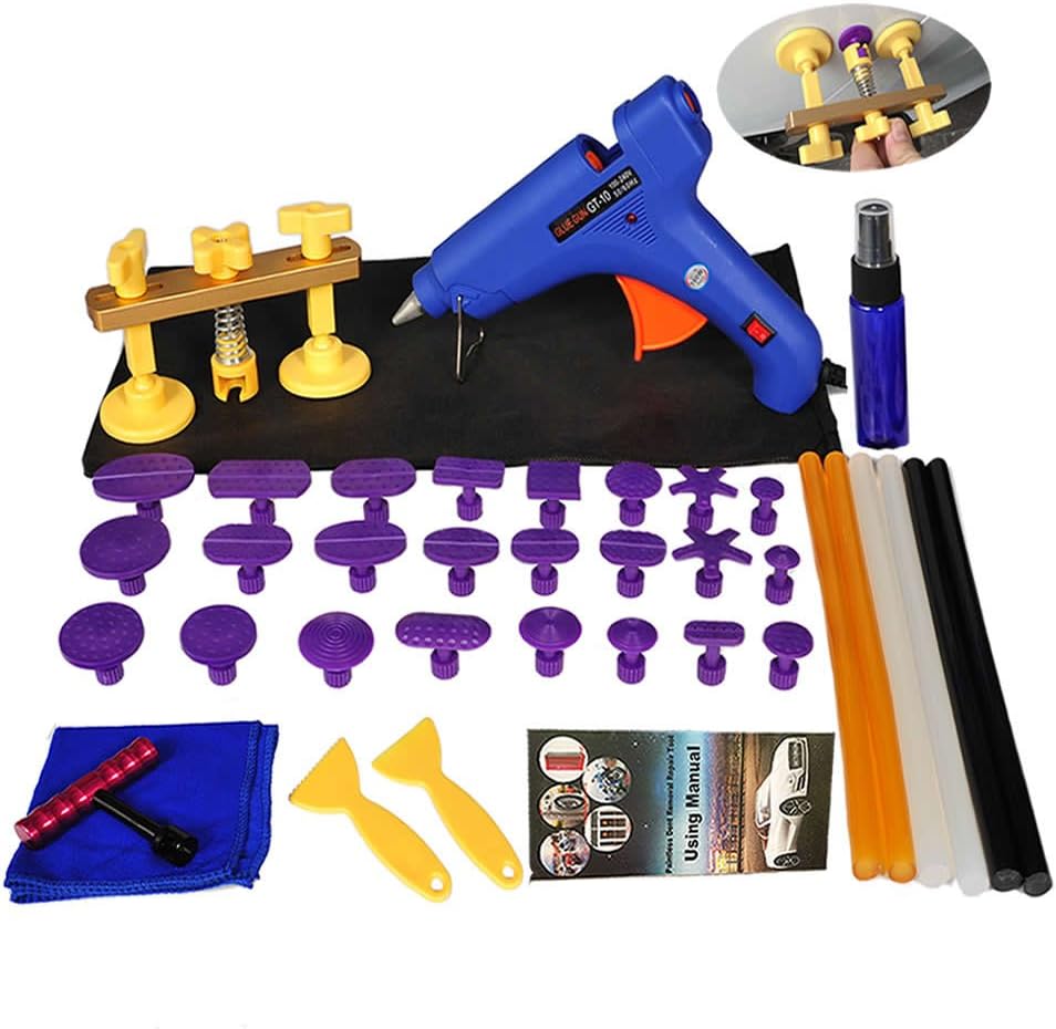 SHITONGDA 39Pcs Dent Bridge Puller Sets Paintless Dent Removal Repair Tool With 24Pcs Tabs
