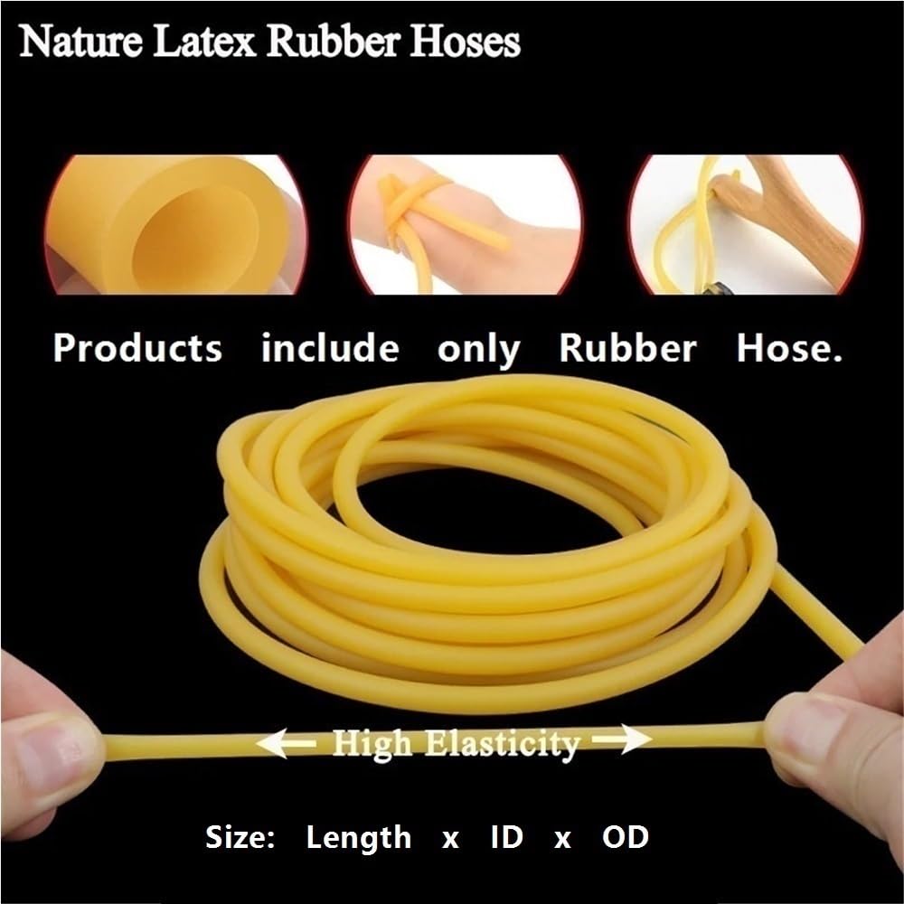 Manguera de caucho de látex amarillo resistente a la abrasión natural, tubo flexible for plomería(10metersx9mmx12mm)
