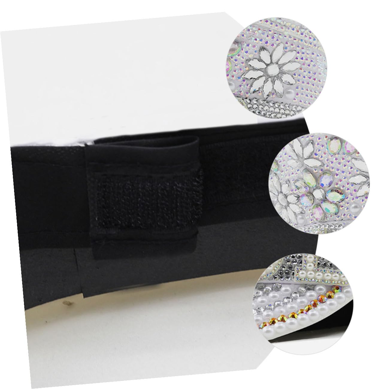 Tofficu Sombrero Cómodo y Brillante de de Novia Blanco Gemas de Imitación para Despedida de Soltera y Obsequios