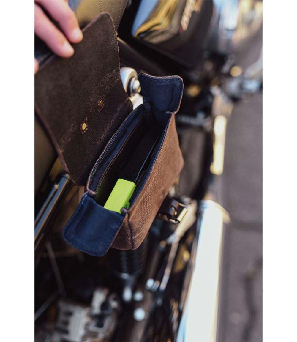 Borsa Porta Lucchetto Marrone Portalucchetto Universale Moto