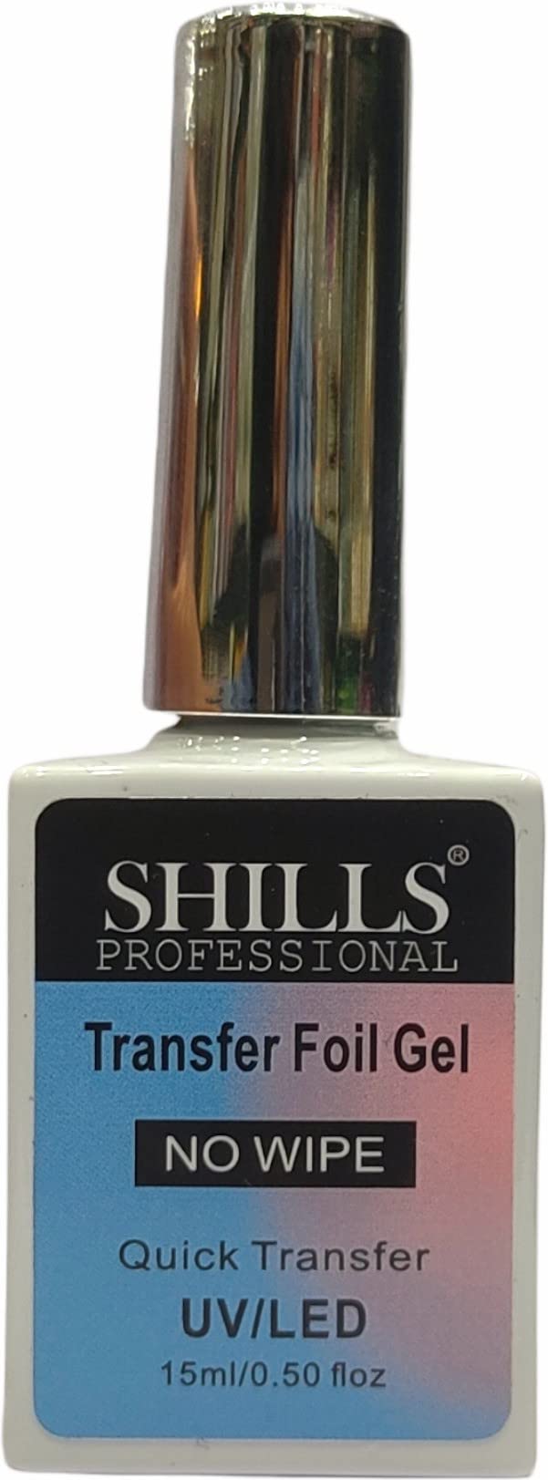 SHILLS PROFESSIONAL Uv Led No Wipe Quick Transfer Foil Gel Clear 15 Ml
