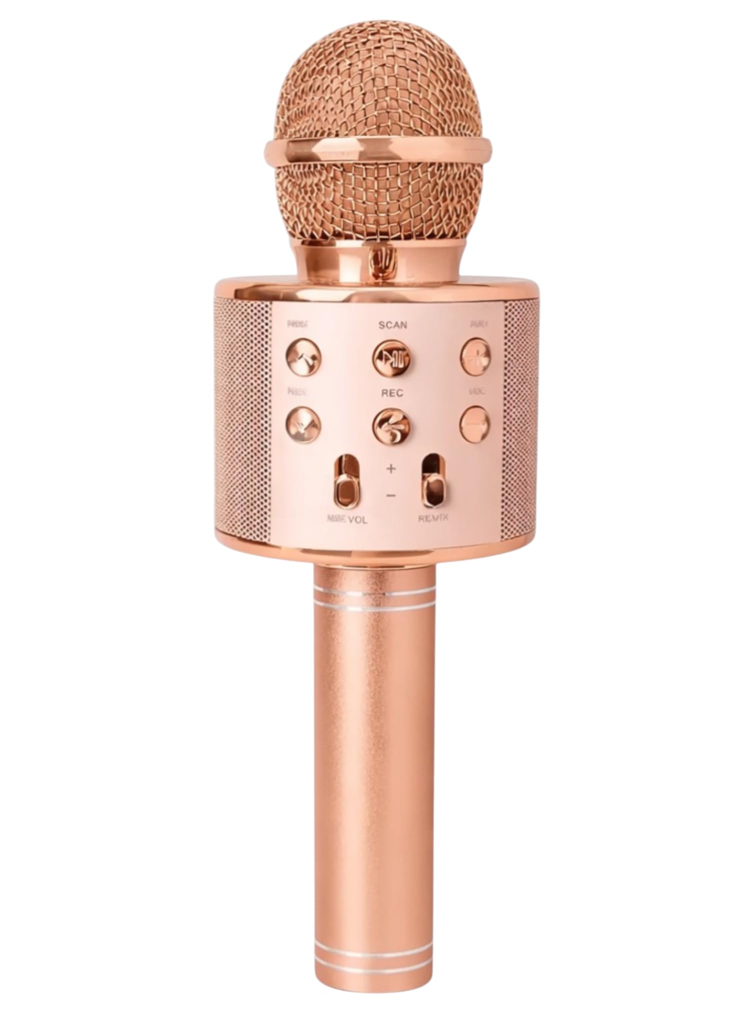 WS-858 Wireless Bluetooth Karaoke Microphone,3-in-1 Portable Handheld Karaoke Mic Speaker Machine Home Party Birthday for All Smartphones PC(Rose Gold)-picture-12