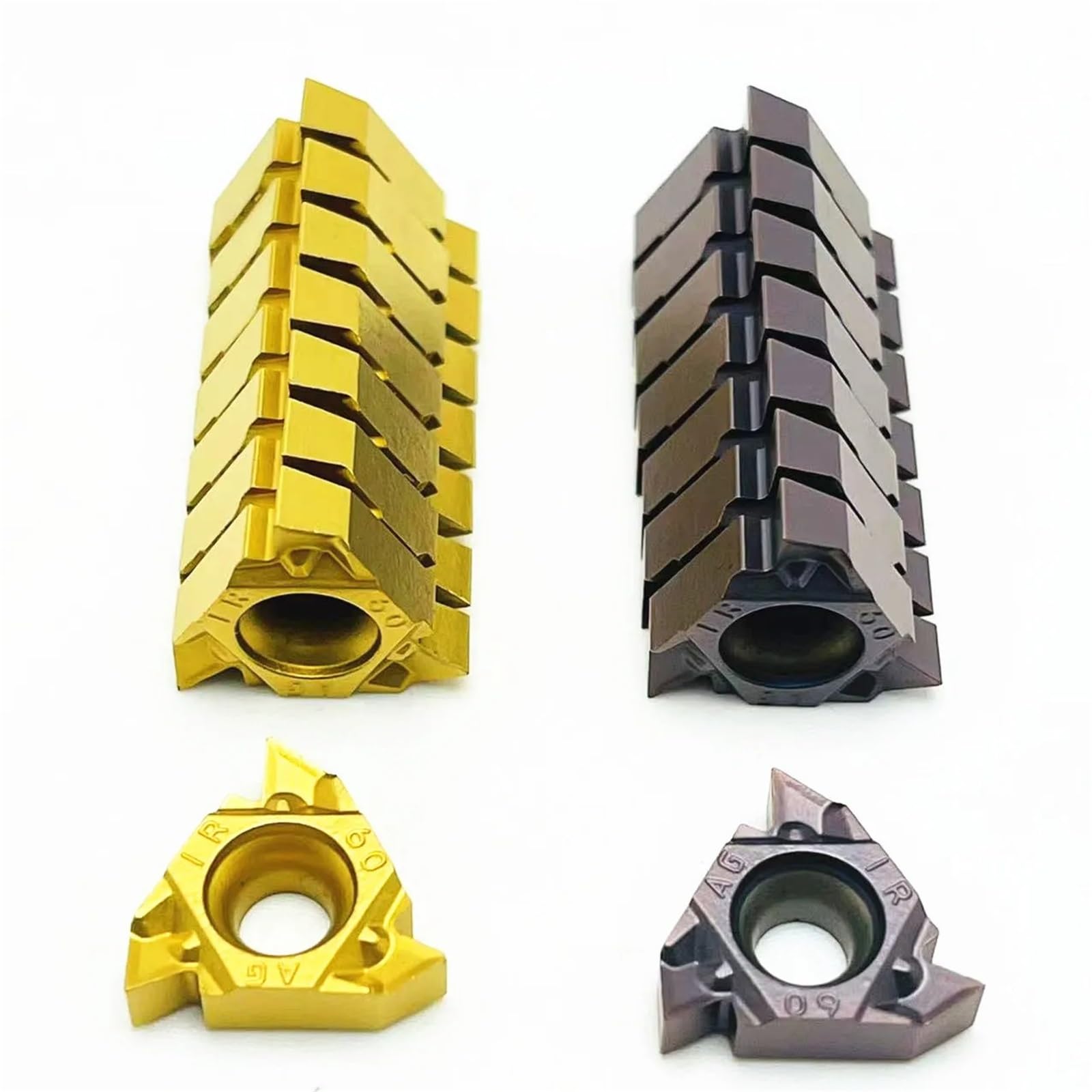 Inserto De Carburo 10 Piezas Para Herramientas Torno Rosca Universal CNC(MMT16ERAG60-S KT6020)