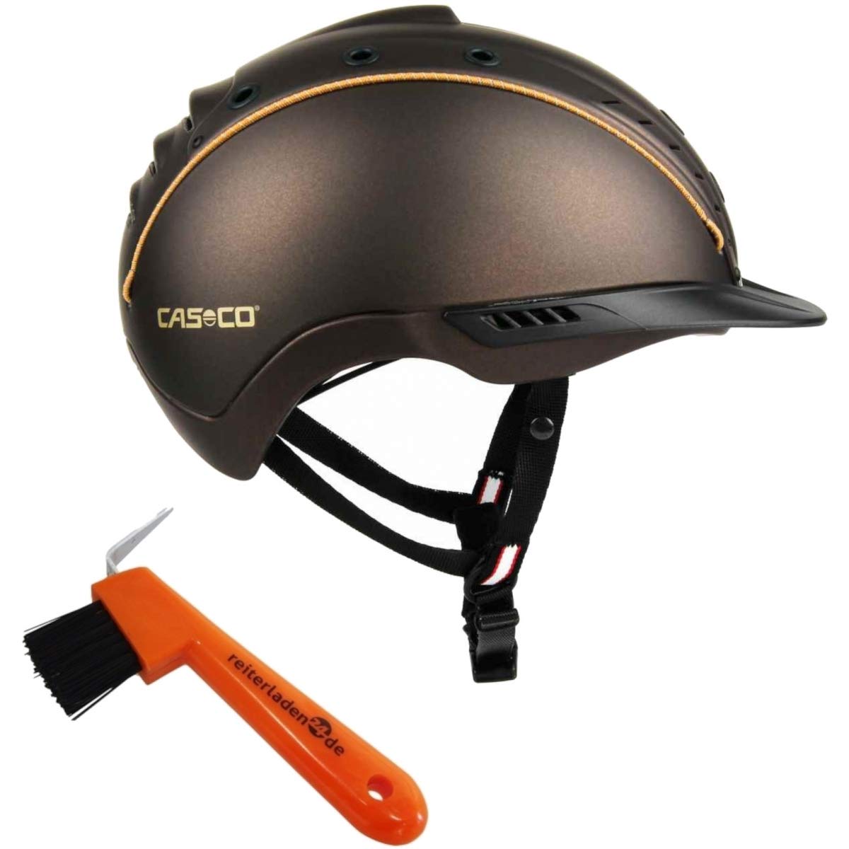 Casco Reithelm MISTRALL-2 Dunkelbraun + Hufkratzer Reiterladen24.de