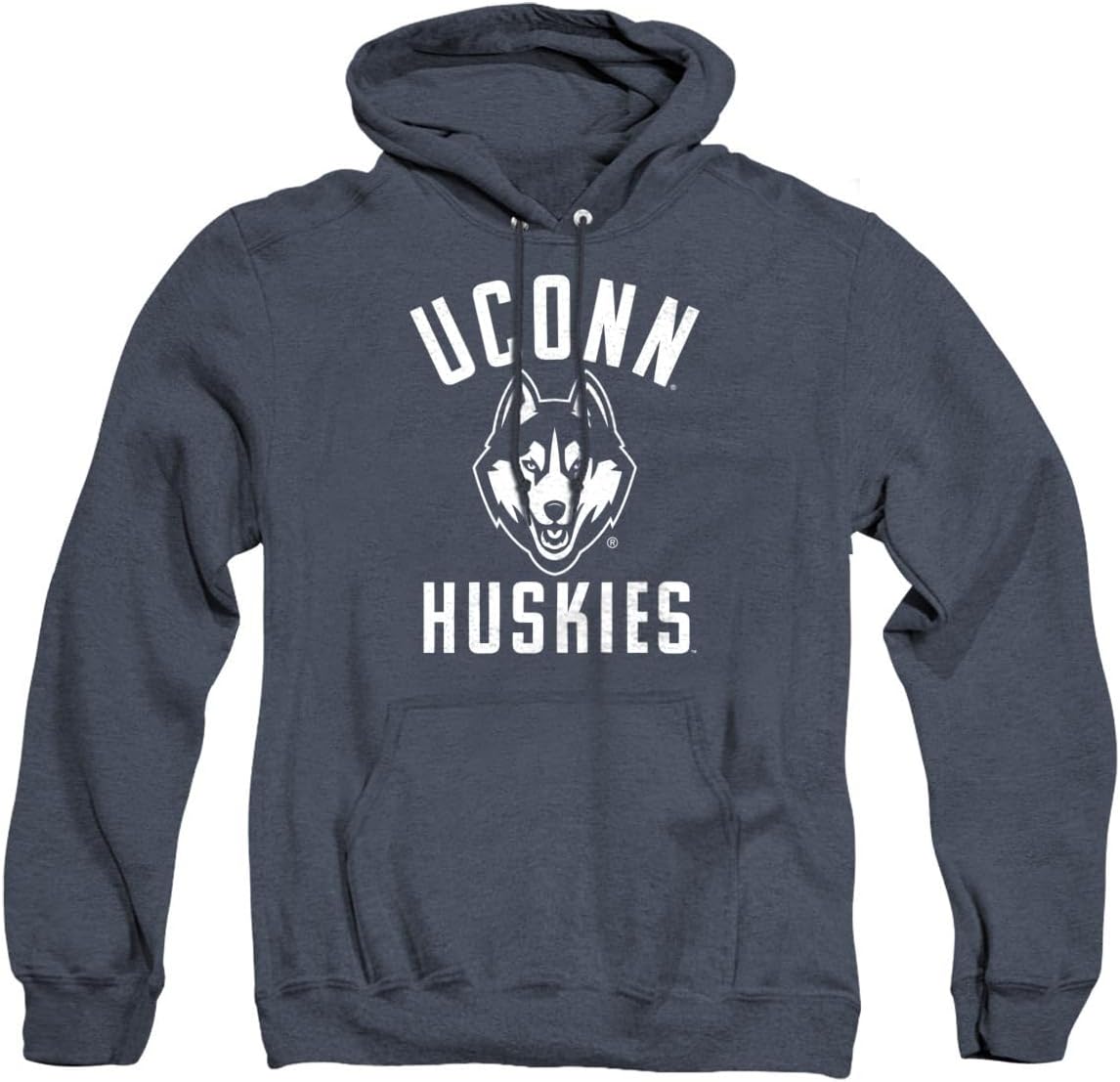 LOGOVISION University Of Connecticut Large One Color Unisex Adult Pull-Over Heather Hoodie