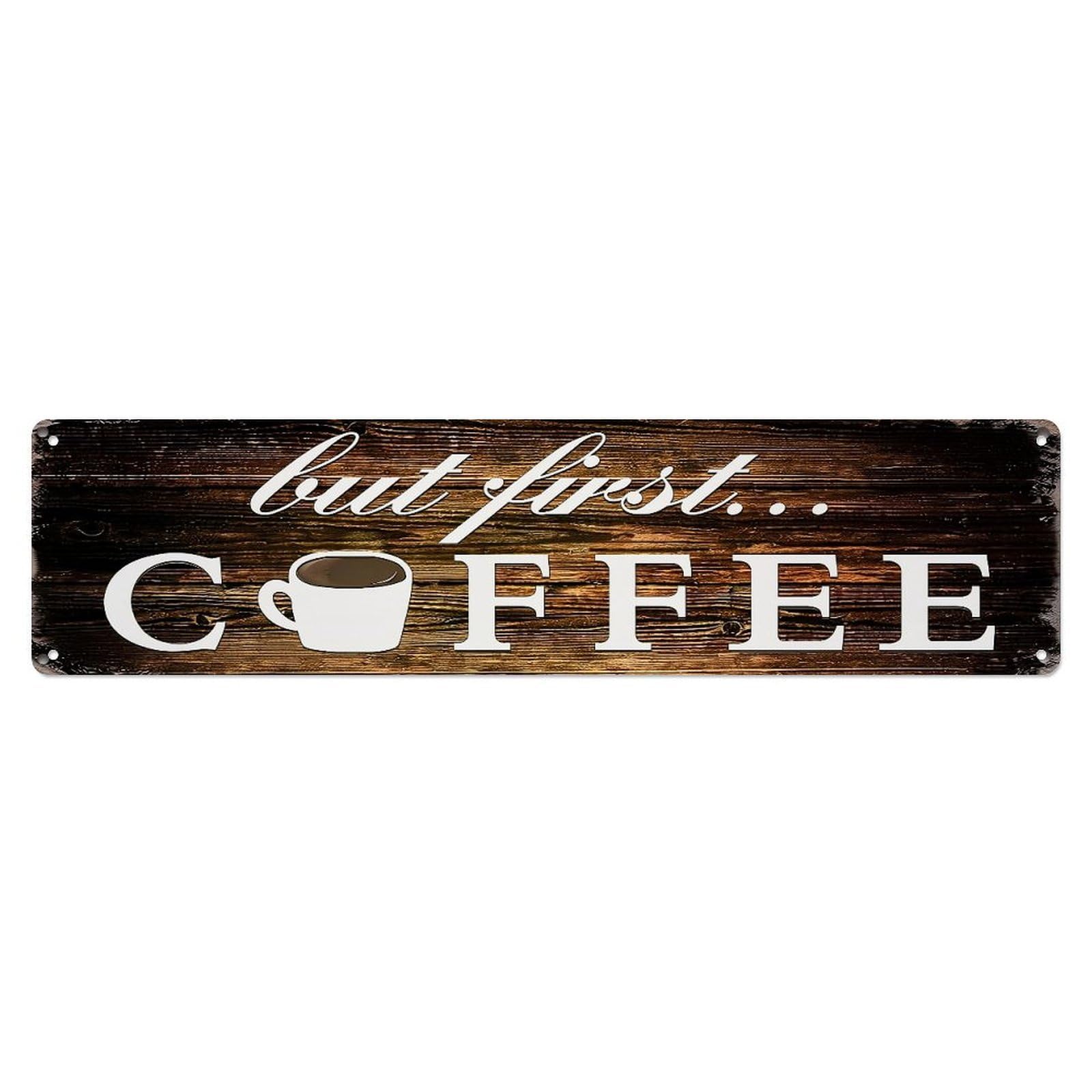 But First Coffee Sign Metal Tin Sign Plaque