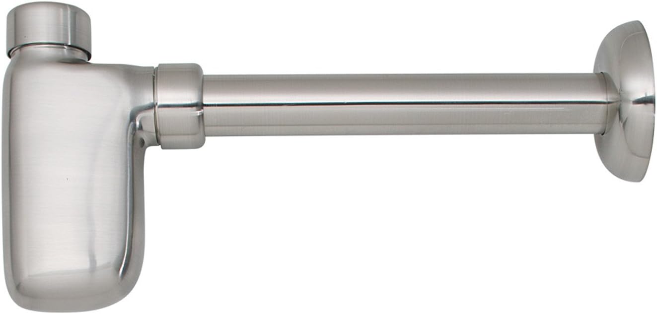 9102-SN Decorative Bottle Trap, Satin Nickel