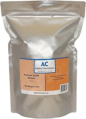óxido de hierrorojo, Fe2O3,natural, 5 lb