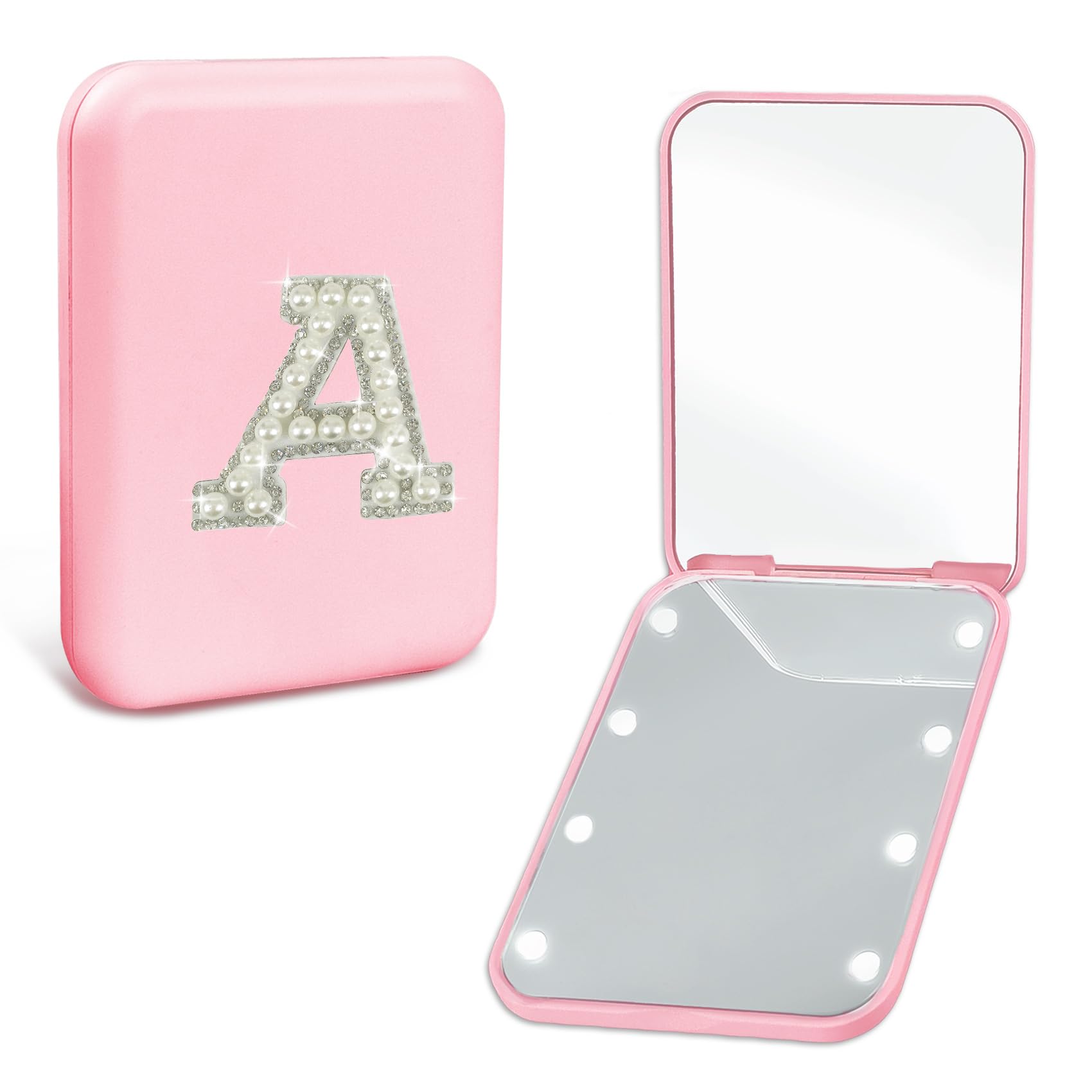 Amazon.com: Aganmi Preppy Stuff Pearl Initial Travel Compact