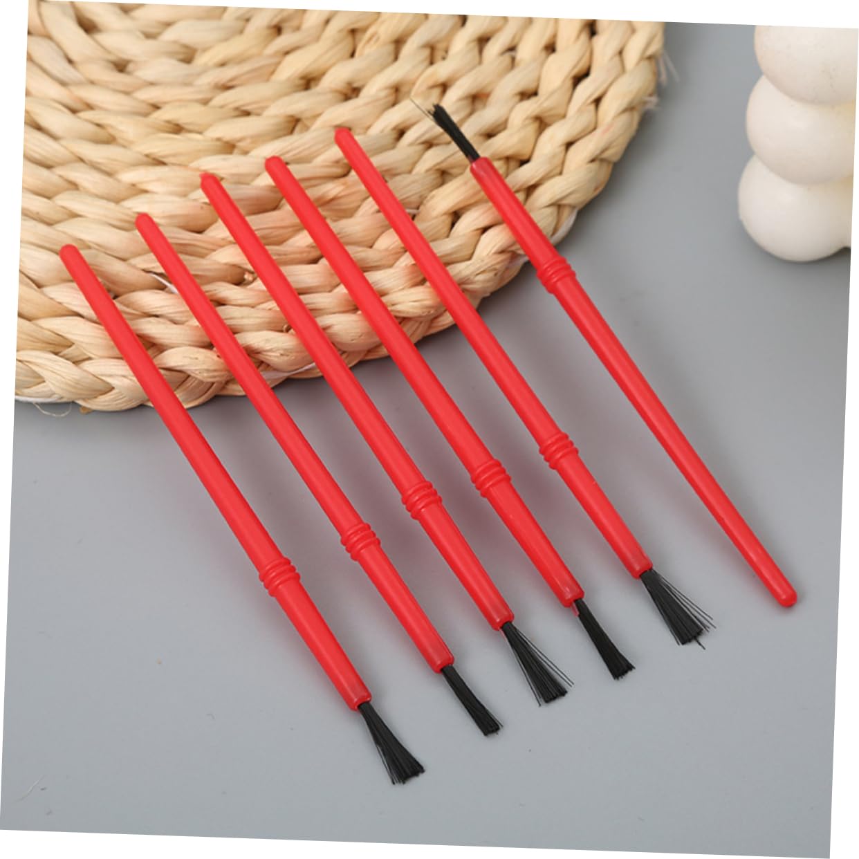 HOMSFOU 5 Series Cepillos para Departamento Arte Cepillo De Pintura Pinceles En Miniatura Pincel De Acuarela Suministros De Pintura Pintar Páginas Rojo 100 Piezas*5