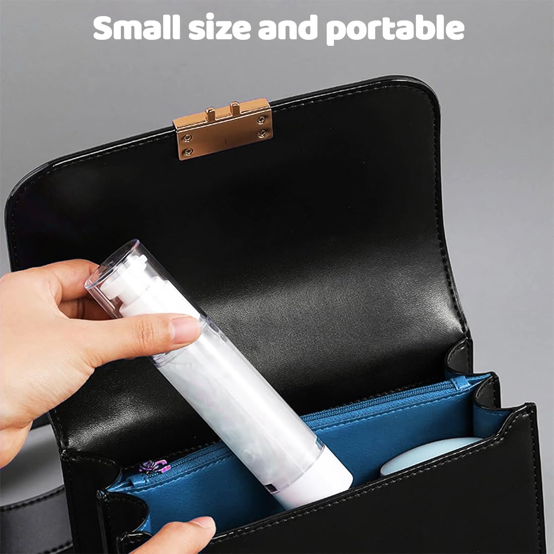4 Pezzi 50ml Flaconi a Pompa Airless, Flaconi da Viaggio Trasparente, Airless Contenitore Crema Pump, Dispenser per Crema, Dispenser Cosmetico da Riempire, per Lozione, Fondotinta