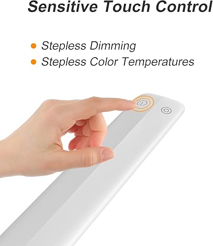 Miniatura 3 de YOUKOYI Lámpara de aumento LED de metal con brazo oscilante - 10 niveles de brillo, 3 modos de color, aumento 5X, lente de vidrio de 4.1 pulgadas de