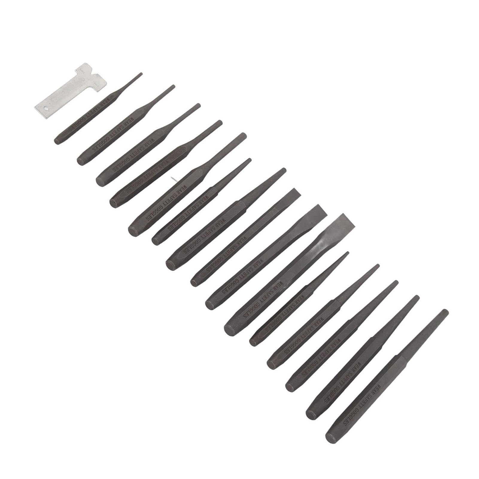 16-Piece Punch and Chisel Set, Including Taper Punch, Cold Chisels, Pin Punch, Center Punch