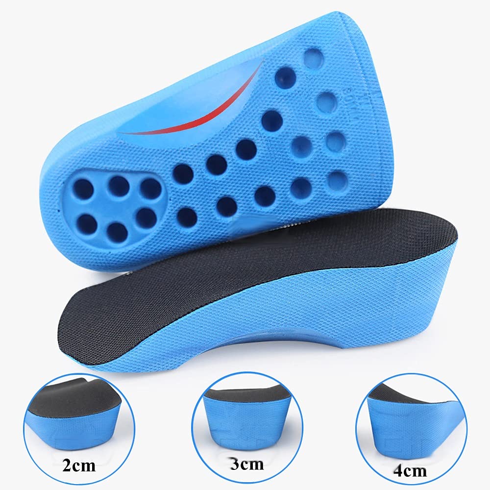 Shoe Insoles Invisible Height Increased Insole for Elevator Shoes Women Man Sports Heel Inserts Heightening Heel Lift Pad 2-4cm (Size : 4 cm) (3 cm)