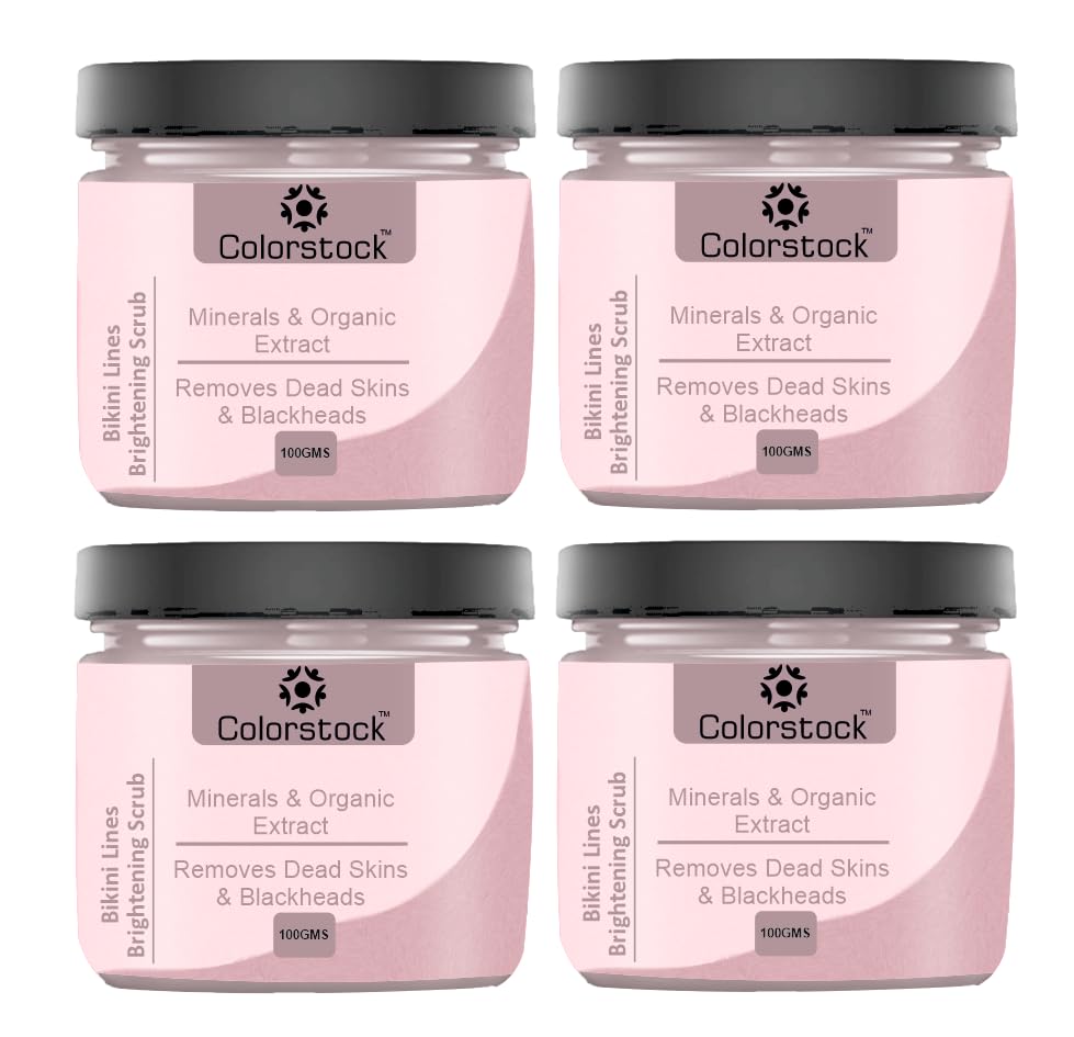 COLORSTOCK Bikini Lines Intimate Area Brightening Scrub for Women (Pack of 4, Each 100 gram)|Scrub for Tan and Dark Spots Removal Helps Reduce Darkness and Pigmentation|-image-17