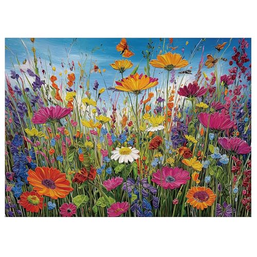 Floral para Adultos Rompecabezas de 500 Piezas, Juego Desafiante Decoración para el Hogar miniatura 1