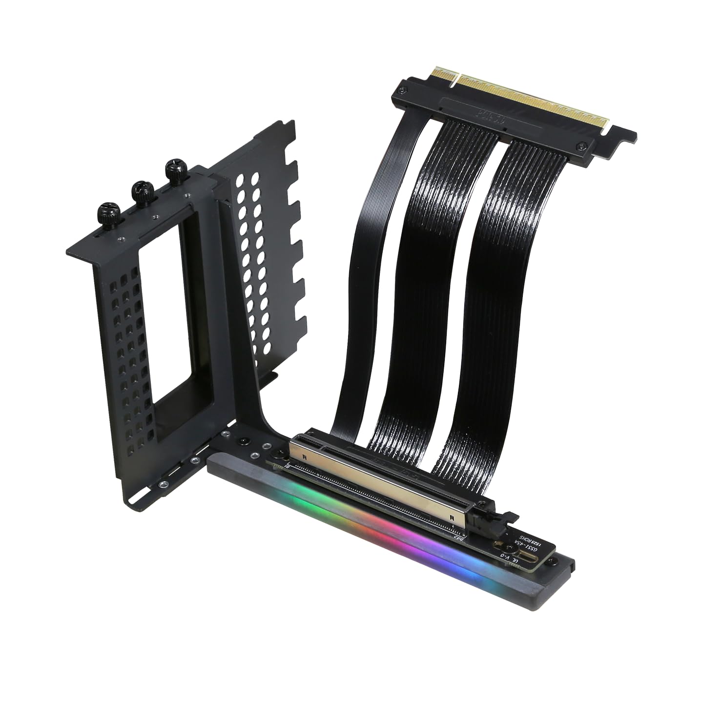 Formulamod V3 Vertical GPU Bracket Kit with PCIe 5.0 x16 Riser Cable, Adjustable (13-17cm) Mount, 5V ARGB Sync, Heavy-Duty Steel, 90-Degree Gen5 Riser for ATX/MATX (7-Slot Open-PCI Design) (Black)-picture-27