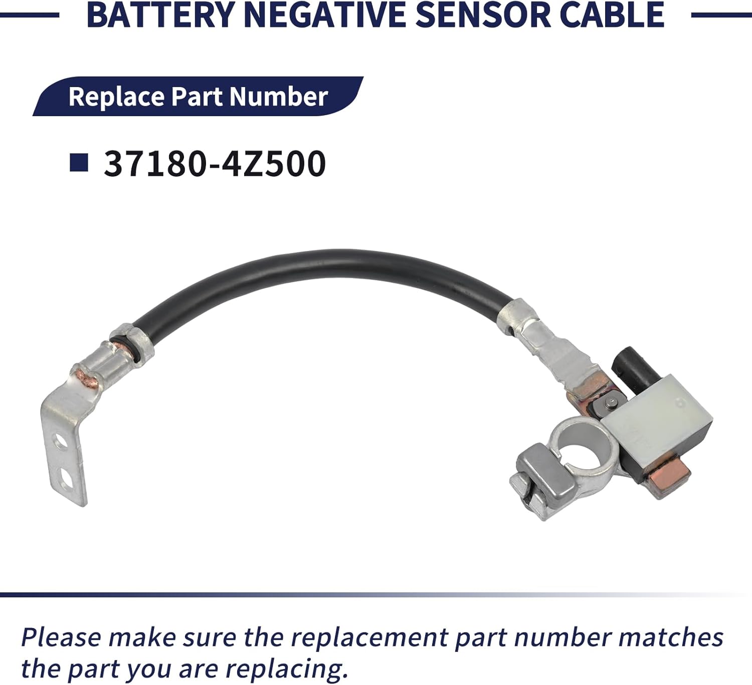 37180-4Z500 Battery Negative Sensor Cable Compatible with Hyundai Santa Fe Sport 2016 2017 2018 Battery Management System Negative Cable Replace 371804Z500
