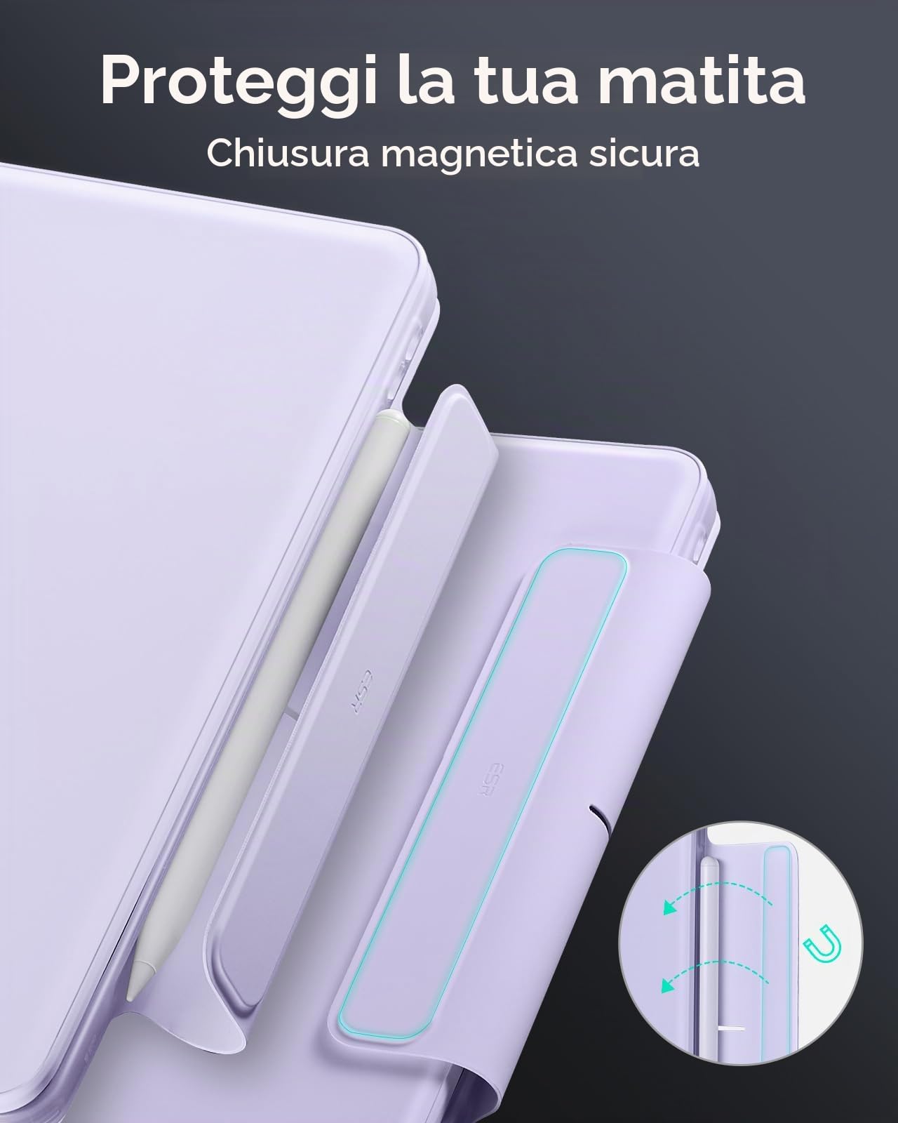 ESR Custodia per iPad Pro da 13 pollici (M5/M4, 2025/2024) con tastiera, custodia per tastiera con supporto magnetico regolabile, modalità alta/elevata, custodia protettiva rimovibile, serie Rebound | per Pro 13" M5/M4 (2025/2024), chiusura magnetica sicu