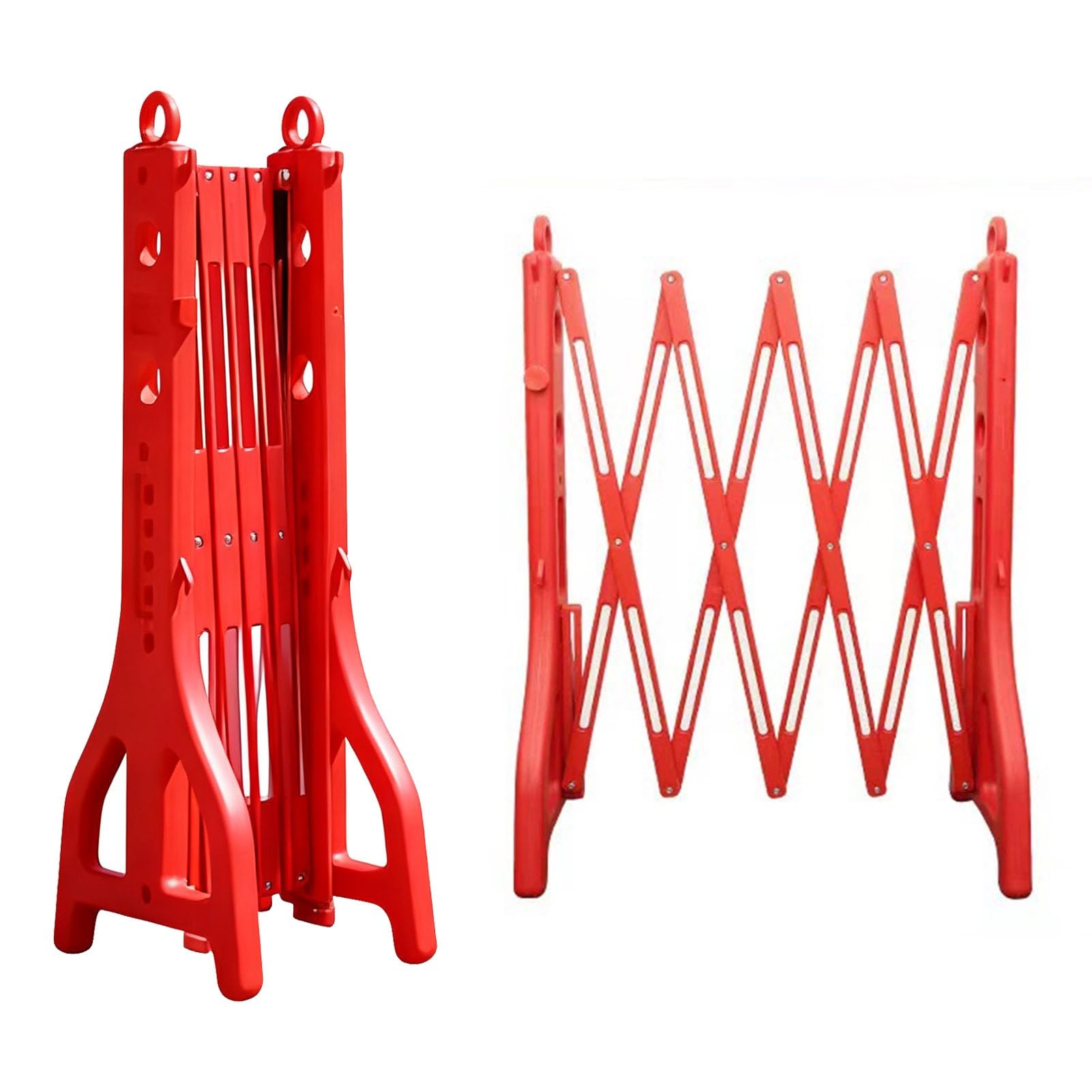Gestion du trafic et des foules avec la barrière de sécurité pliable rouge