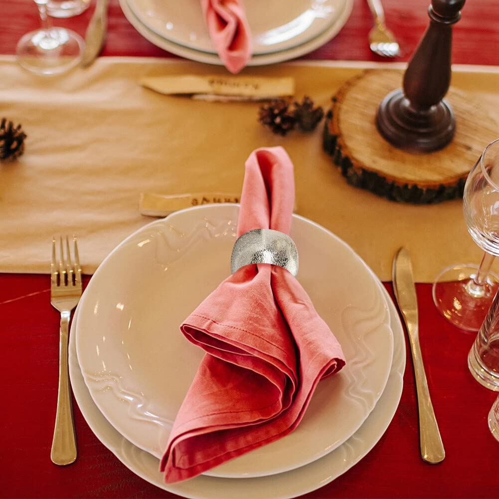 6 Stück Metall Serviettenringe - Elegante Tischdeko Für Hochzeit & Weihnachten