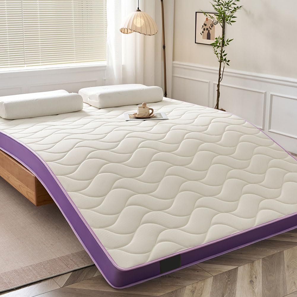 Topper de Colchón de Látex, Individual Matrimonial Doble King Size Super King Sobrecama para Colchón Matrimonial Doble Camel 150 * 200cm