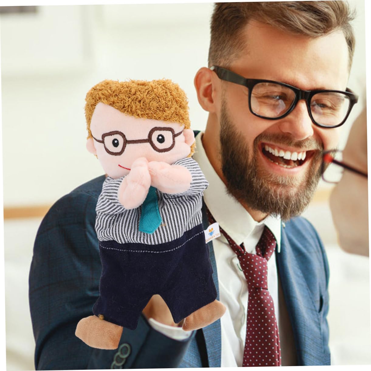 Beaupretty 2piezas Marionetas De Mano para Padres Hijos De Peluche De Marionetas Familiares para Pequeños De Años para Teatro y Narración De Historias