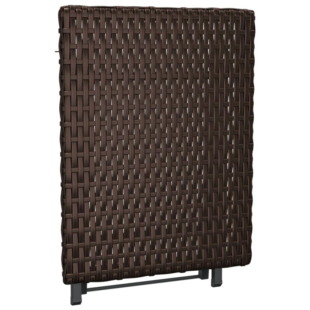 vidaXL Mesa Plegable ratán sintético marrón 45x35x32 cm, Muebles de jardín, Muebles de Exterior, Mesa de Camping, Mesa, Mesa de Picnic, Mesa de jardín