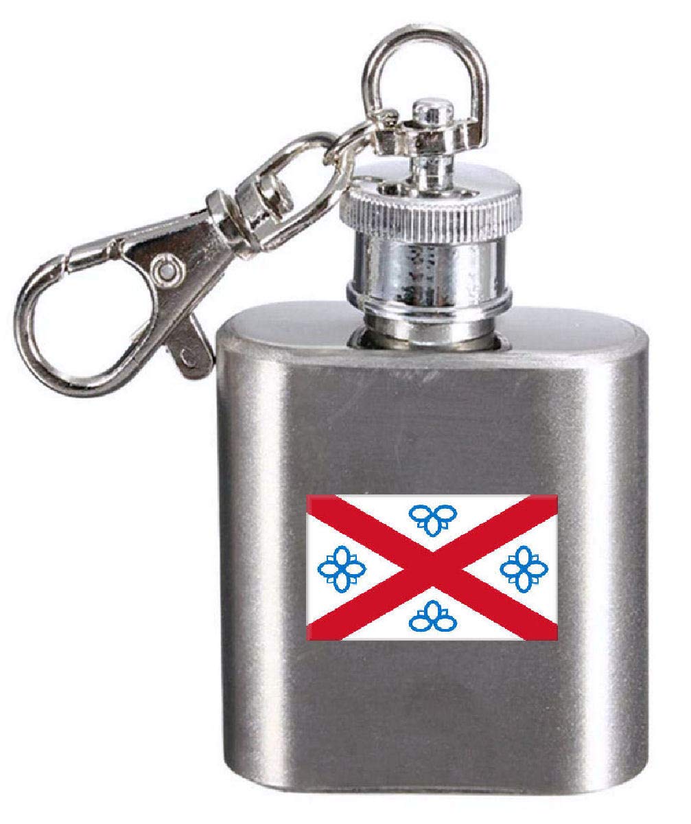Flasque porte-clés gravé avec le drapeau de Penrith City pour homme